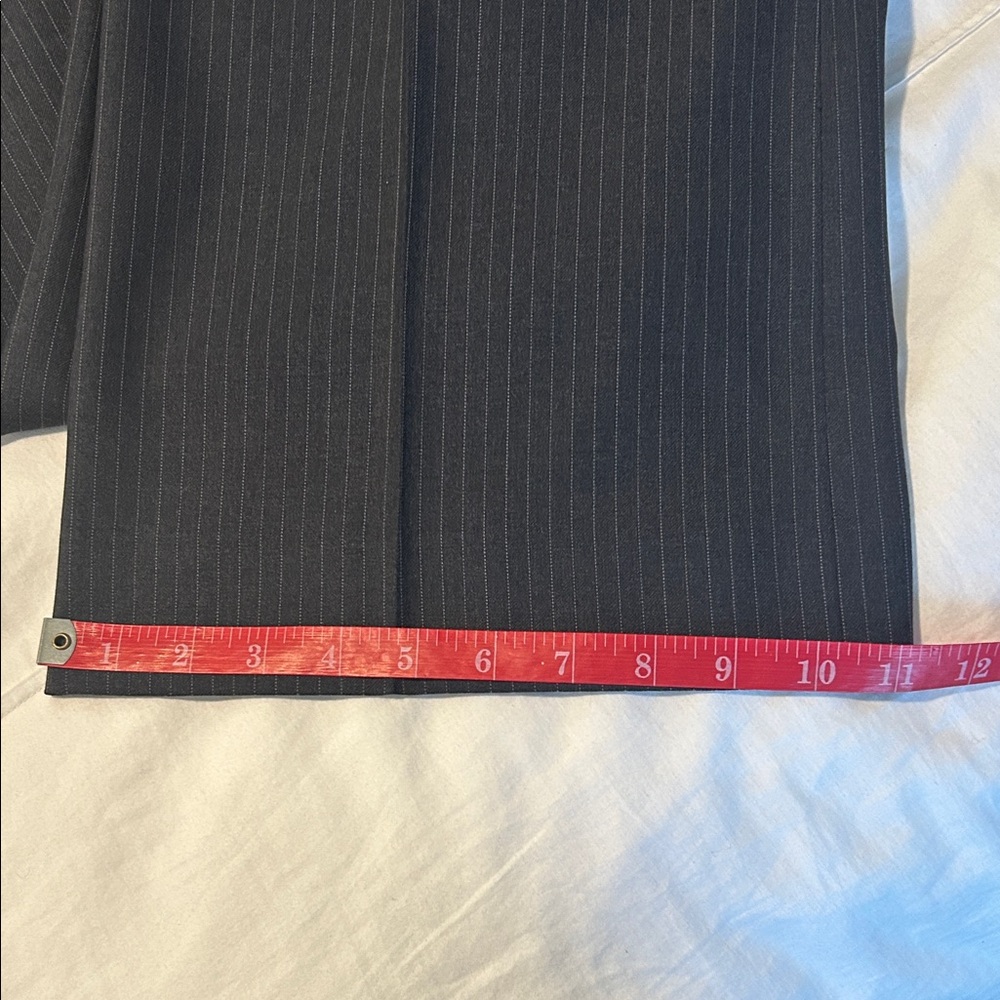 J. Crew Hutton wide leg Charcoal Pinstripe Trousers- 6T - Picture 5 of 10